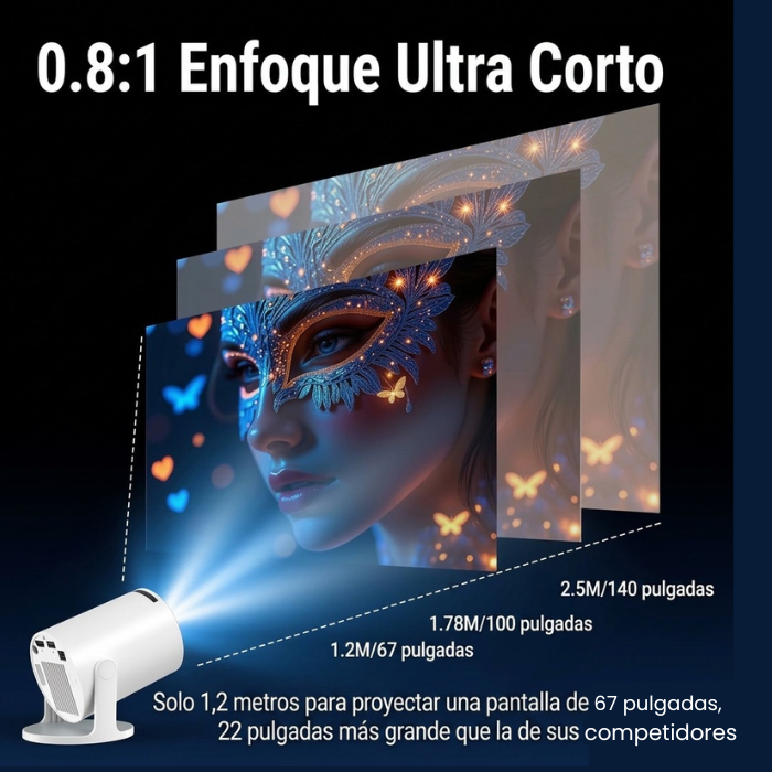 PROYECTOR PORTATIL 4K ANDROID 11 FULL HD SMART WIFI thumb 4